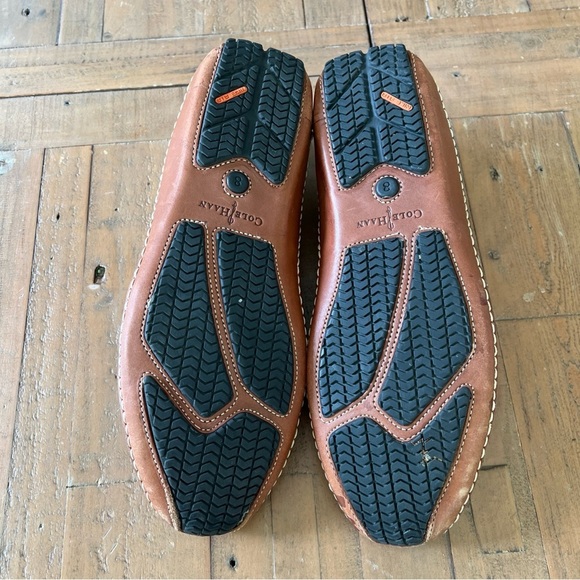 Cole Haan Air Ryder Driver Oxford 8M Mens Brown Leather Nike Air Sneakers - Picture 10 of 12